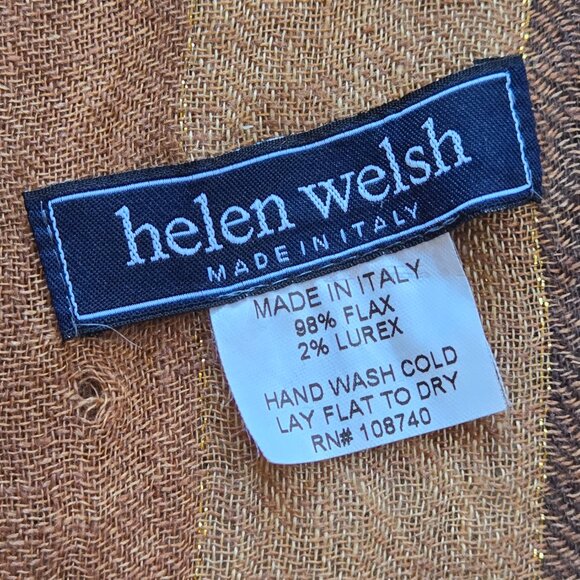 Helen Welsh Linen Scarf *SMALL HOLE* - Picture 4 of 7